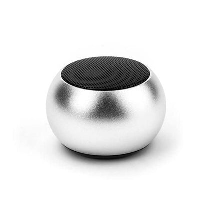 M3 Colorful Wireless Bluetooth Speakers Mini Electroplating Round Steel Speaker (Random Color) (Silver)